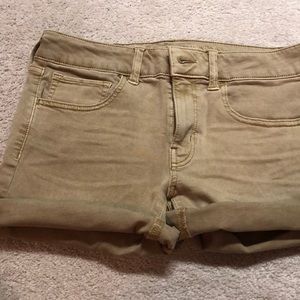 AEO midi khaki shorts